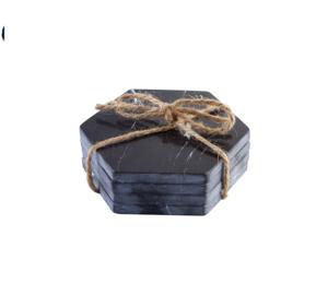 Juego de posavasos de mármol negro | Juego de posavasos personalizados | Juego de posavasos para exportación al por mayor | Juego de posavasos de alta demanda | Juego de posavasos con diseño de oso - Product Image 2