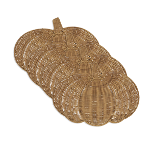 Salvamanteles de ratán con forma de calabaza, platos de mimbre ideales para decoración de otoño y mesas de comedor, venta al por mayor desde Vietnam - Product Image 1