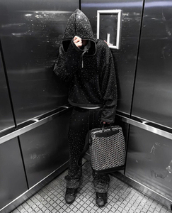 Nouveau Hoodie Homme 2026 Design OES Personnalisé avec Logo et Motifs, Style Streetwear Bling, Strass et Cristaux, Nouvelle Tendance Y2K - Product Image 6