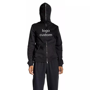 Sweat-shirts d'hiver personnalisés 100% coton molletonné pour hommes, grande taille, logo brodé, respirant, séchage rapide, formel, 200 g/m², avec poche, uni - Product Image 2
