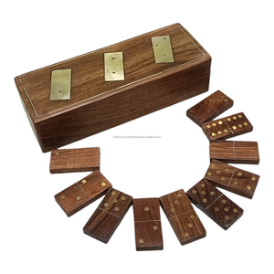 Jeu de dominos en bois coloré moderne et écologique, personnalisable en gros, double six avec boîte en bois colorée, 28 pièces - Product Image 5