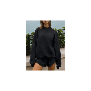 Customized Heavyweight Long Pullover Reversible Mock Neck Turtleneck Sweatshirt Winter Oversized Blank Women's Custom Logo - Product Image 4