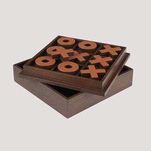 Jeu de Tic-Tac-Toe décoratif en bois, idéal pour la décoration de table basse et les jeux décontractés en intérieur - Product Image 2