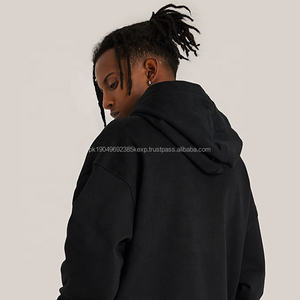 Hip Hop Hoodies Hommes Blanc Diverses Couleurs 100% Coton Hommes Cropped Hoodie Streetwear Surdimensionné Coton Heavyweight Hoodies - Product Image 4