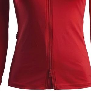 Red Women's Quarter Zip Long Sleeve <b>Athletic</b> Golf Shirt Lightweight Performance Sports Top Outdoor Training Wear Casual - Product Image 3