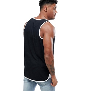 Wholesale Custom Logo Comfortable Solid Color Men Casual 100% Cotton Breathable Tank Tops - Product Image 4