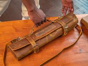 Bolsa de Herramientas Profesional de Alta Calidad, en Tendencia, de Cuero Genuino, Organizador de Cuchillos, LKR-0299, Gran Venta - Product Image 5