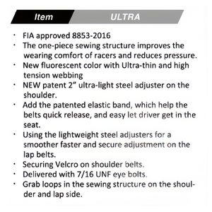 TBRACING FIA 8853 2016 Racing Harness OEM ODM Custom Brand Wholesale Anti <b>Slip</b> Shoulder Pad And One Piece Sewing - Product Image 4