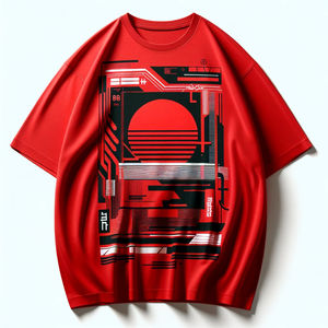 T-shirts pour hommes pas chers 100% coton Impression de logo personnalisé Respirant Anti-plis Léger Coupe ample Sérigraphié - Product Image 6