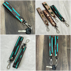 Nouveaux porte-clés personnalisés 2026 en cuir de vachette véritable, faits à la main, très tendance, avec dragonne, pour unisexe - Product Image 3