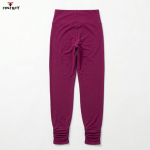 New Design Women's High Waist Fitness Sport Leggings 100% Cotton Breathable Yoga Gym Wear Custom Logo Seamless Made Pakistan - Product Image 2