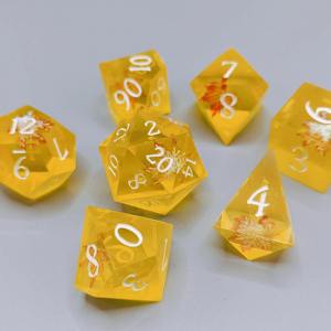 Set de Dados de Resina Edición Coleccionista, Caja de Lujo, Dados Poliédricos de Resina para Juegos de Mesa DND RPG Profesionales, Venta al Por Mayor de Artículos de Juego - Product Image 1
