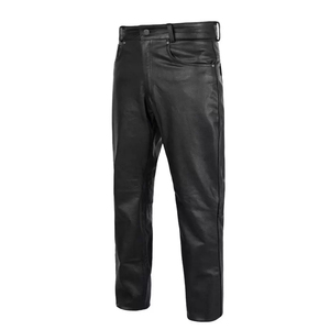 Pantalons en cuir véritable pour hommes de qualité supérieure, vêtements de mode personnalisables en gros - Product Image 3