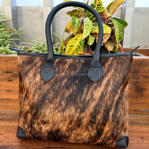 Sac fourre-tout en cuir de vachette fait à la main de grande taille sac à bandoulière sac à main en cuir de vachette élégant Collection sac à provisions pour femmes - Product Image 3