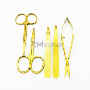 Pinzas Profesionales RMI de Acero Inoxidable con Punta Dorada para Cejas, Tipo Tijera, Lavables, Duraderas, con Logotipo Personalizado - Product Image 6