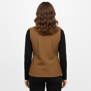 Wholesale Winter Softshell Sleeveless Jacket Unisex Waterproof Windproof Quick Dry Slim Fit Hiking Outdoor Vest Zipper - Product Image 5