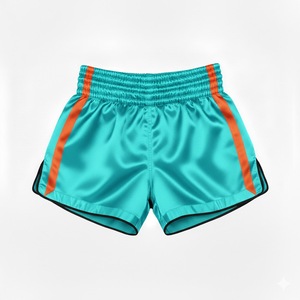 High Performance Eco-Friendly Muay Thai Shorts Front Logo Quick Dry Breathable Solid Pattern Canvas Fabric 220g <b>100</b>% - Product Image 6