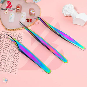 Pinzas de alta precisión para extensión de pestañas, herramienta antideslizante para injerto de pestañas naturales, herramientas de belleza para dar volumen - Product Image 5