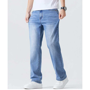 Pantalon évasé classique pour femme, coupe droite, vintage, délavé, respirant, 100 % coton, décontracté, streetwear, usage quotidien - Product Image 4
