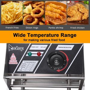 Friggitrice Elettrica EH81 2500W MAX 110V, 6.3QT/6L, Cilindro Singolo in Acciaio Inox, Spina USA - Product Image 4