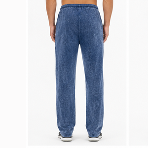 Custom Acid Wash Trousers <b>Vintage</b> Cotton Washed <b>Pants</b> Loose Fit Casual Streetwear Joggers Unisex Wholesale Clothing Factory - Product Image 5