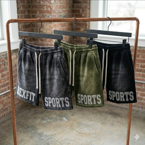 REXFIT SPORTS Fabricante de Ropa Deportiva Personalizada, Pantalones Cortos Deportivos para Hombre, Diseño Personalizado, Pantalones Cortos Ajustados para Gimnasio y Running con Efecto Desgastado por el Sol - Product Image 5