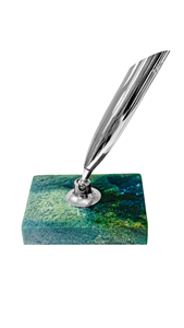 Nouveauté 2025 porte-stylo beGems bleu calcédoine stylo à bille prix détaillé stylo de pierres précieuses prix - Product Image 5