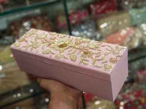 Handmade sweet <b>box</b> Indian Embroidery Mini Faux Leather Promotional Casual Travel Jewelry <b>Box</b> Portable Thank You <b>Gift</b> Storage - Product Image 4
