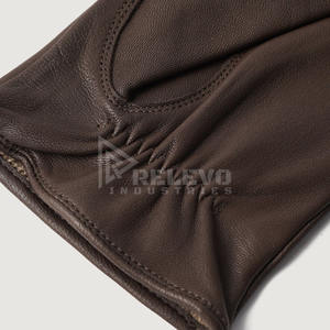 Guantes de Motocicleta de Cuero Vintage con Logotipo Personalizado, MOQ Bajo, Marca Privada, Guantes Retro de Piel de Cabra Perforada para Motociclistas, Venta al Por Mayor - Product Image 2