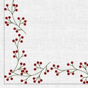 New Collection High Quality Christmas Cherry Printed Design Table Cloth 100% Cotton Soft Durable <b>Tablecloth</b> for Christmas. - Product Image 6