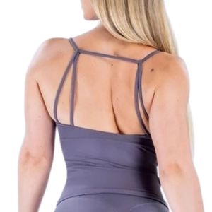 Camiseta sin mangas para mujer, color gris pizarra, corte ajustado, con tirantes finos, informal, para verano, gimnasio, yoga, entrenamiento, fitness, ropa deportiva a la moda - Product Image 6