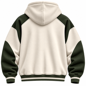 เสื้อสเวตเชิ้ตผู้ชายแบบมีกระเป๋าจิงโจ้ ตัดเย็บด้วยผ้าฝ้ายคอตตอน 100% ทรงปกติ แต่งขอบตัดสี พรีเมียมคอตตอนฟลีซ เหมาะสำหรับฤดูหนาว - Product Image 2