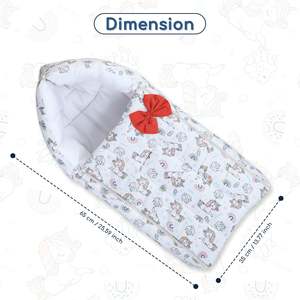 เปลนอนเด็ก Polka Tots ผ้าฝ้าย พร้อมโบว์ลายยูนิคอร์น สีขาว - Product Image 6