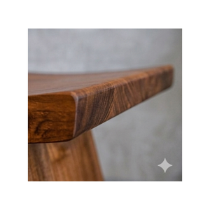Premium Handcrafted Curved Saddle Solid Suar Wood Stool Bench Accent Side Table <b>Footrest</b> for Your Beautiful Elegant Living Rooms - Product Image 5