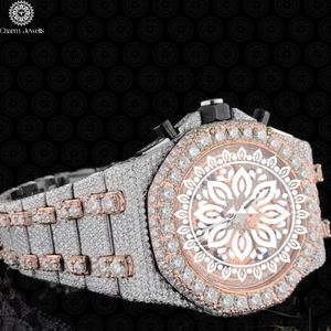 Montre de luxe Charm Jewells en acier inoxydable, cadran analogique 40 mm, design ajouré, verre, date automatique, résistante à l'eau 10 bars, mécanique - Product Image 5