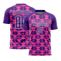 Nuevo Uniforme de Fútbol de Manga Corta Transpirable de Talla Grande, de Alta Calidad, con el Último Diseño, 100% Poliéster, Personalizable