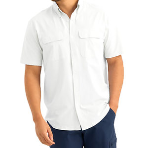 Camisetas de pesca estilo streetwear para hombre, con logo personalizado, tela de algodón y spandex, estilo casual. - Product Image 3