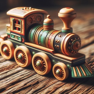 Handmade Wooden <b>Train</b> Engine for Kids Exemplifying Masterful Craftsmanship - Product Image 4