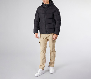 Hot Selling Manufacturer Wholesale Men's Winter Breathable Plus Size Windproof Zipper Print Soft Shell Bubble Puffer Jacket - Product Image 1