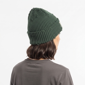 Unisex Acrylic Fisherman <b>Knit</b> <b>Beanie</b> with Skull Motif Short Cuff Distressed Winter Cap Custom Logo Wholesale - Product Image 3