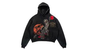 Fabricante de sudaderas streetwear con bordado desgastado, pedrería, lavado ácido, vintage, lavado a la piedra, oversize, MOQ 10, proveedor - Product Image 2