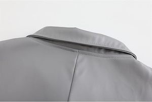 Leather Long CoatMen Leather Coat With Custom Embroidery Log Price <b>Men</b> Made in Best Material Leather Coat - Product Image 5