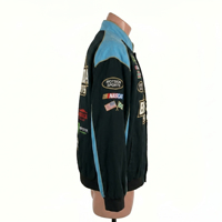 Blouson de moto en coton épais OEM en gros, avec logo brodé personnalisé, style vintage NASCAR, pour homme, toutes tailles, hiver