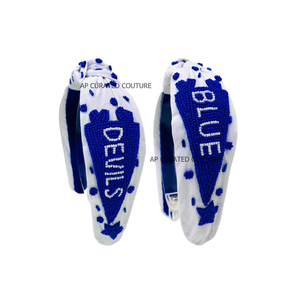 New Style Seed Beaded Glass <b>Bead</b> Headbands for Sports Fans Stadium Approved Game Day Hair Accessories Trending Designs - Product Image 1