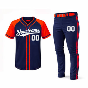 Ensemble personnalisé de maillots et pantalons de softball rayés, vêtements de sport professionnels, broderie, logo imprimé, tenue d'équipe complète - Product Image 2