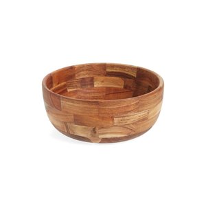Handcrafted Acacia Wood Serving Bowl Large Durable Food Safe Natural Wooden Salad Fruit <b>Mixing</b> Bowl Stylish Kitchen & Dining - Product Image 1