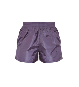 Conjunto deportivo de dos piezas de satén morado para mujer, manga larga, cuello alto con cremallera, corte holgado, estilo deportivo para primavera y verano - Product Image 4