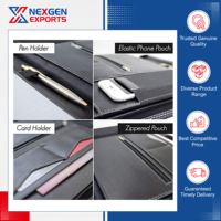 Funda de Cuero PU Hecha a Mano de Excelente Calidad y Altamente Duradera, Personalizable, para Documentos y Certificados, con Doble Panel, Venta Mundial