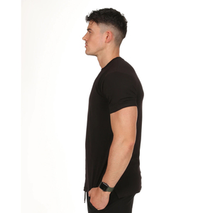 T-shirt en coton surdimensionné de qualité supérieure pour homme, respirant, à épaules tombantes, style streetwear, pour un look décontracté d'été - Product Image 4