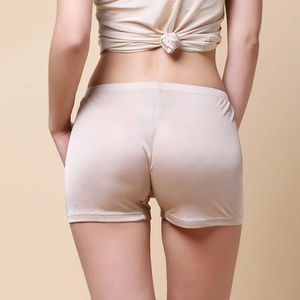 Short de sécurité double face en soie 100% naturelle pour femme, avec dentelle, anti-transparence, idéal pour l'été - Product Image 4